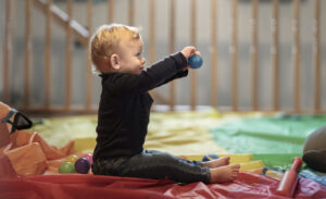 Baby play gym for tummy time and early development